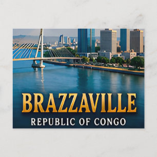 Cartão Postal Brazzaville Rio Congo e Vibrante Vida Urbana