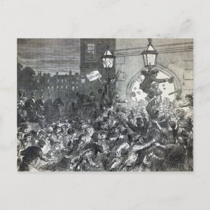 Cartão Postal Bread Riot à entrada da Casa