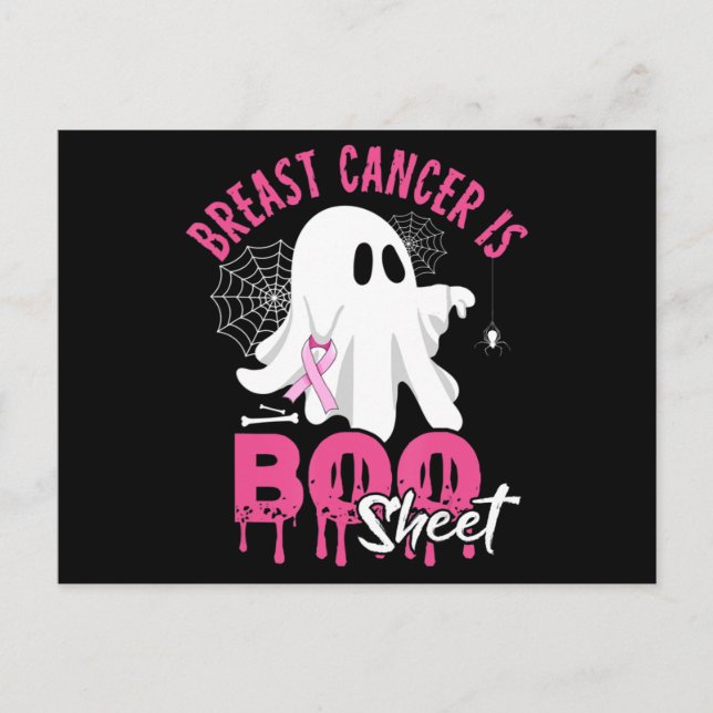 Cartão Postal Breast Cancer Is Boo Sheet Halloween Breast Cancer (Frente)