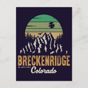 Cartão Postal Breckenridge Colorado Retro Souvenirs 60s