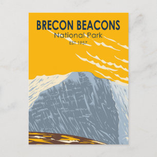 Cartão Postal Brecon Beacons National Park Wales Caneta Y Ventil