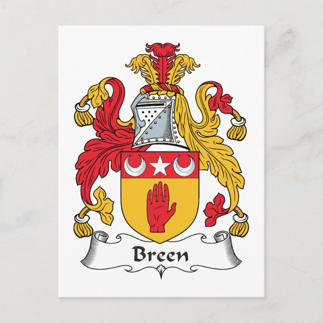 Cartão Postal Breen Family Crest (Frente)
