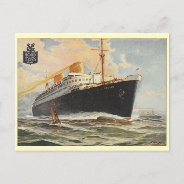 Cartão Postal Bremen 1929 (Frente)