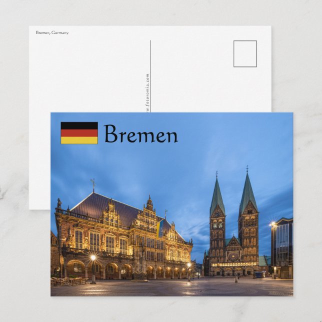 Cartão Postal Bremen Alemanha (Frente/Verso)