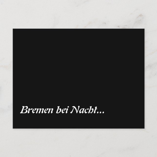 Cartão Postal Bremen bei Nacht (Frente)