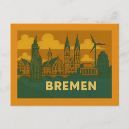 Cartão Postal Bremen Germany City Art
