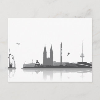 Cartão Postal Bremen Skyline - Postkarte / Grußkarte