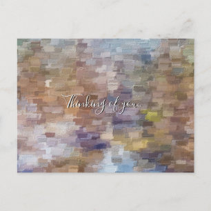 Cartão Postal Brick Abstrato Winter Fall Pensando Em U Postcard