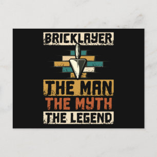 Cartão Postal Bricklayer The Man The Myth The Legend