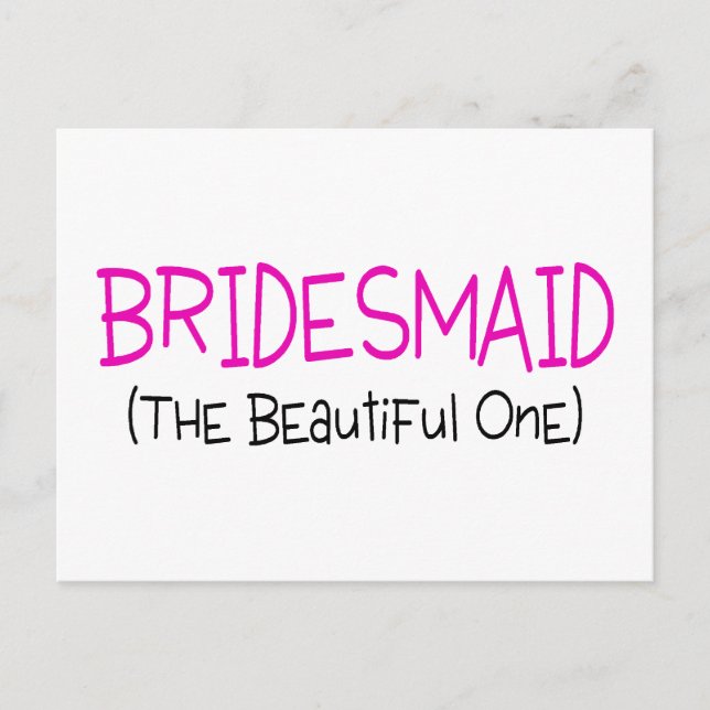 Cartão Postal Bridesmaid A Linda (Frente)
