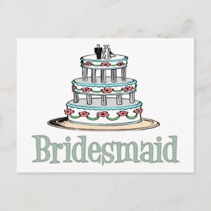 Cartão Postal Bridesmaid (Bolo)