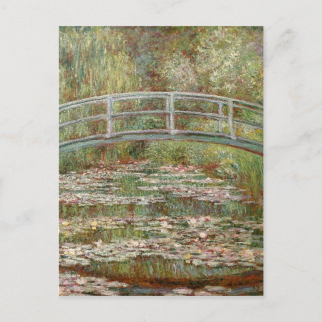 Cartão Postal "Bridge Over a Pond of Water Lily", 1899, de Monet (Frente)