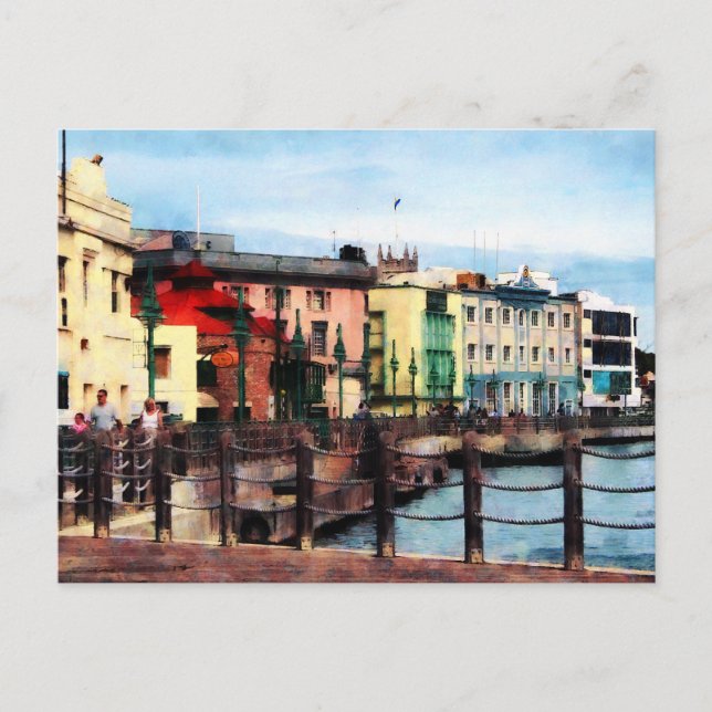 Cartão Postal Bridgetown Waterfront Barbados (Frente)