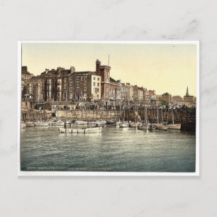 Cartão Postal Bridlington, o porto, do píer sul, Yorkshir