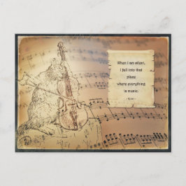 Cartão Postal Briefkaart conheceu Rumi - Tudo é música