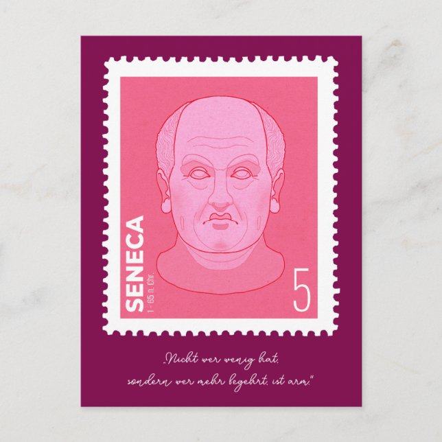 Cartão Postal Briefmarke Seneca -   (Frente)