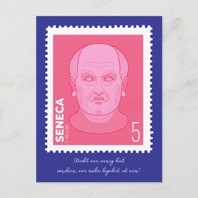 Cartão Postal Briefmarke Seneca -   (Frente)