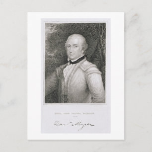 Cartão Postal Brigadeiro-General Daniel Morgan (1736-1802) com g