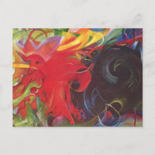 Cartão Postal Brigas de Formulários por Franz Marc, Vintage Fine
