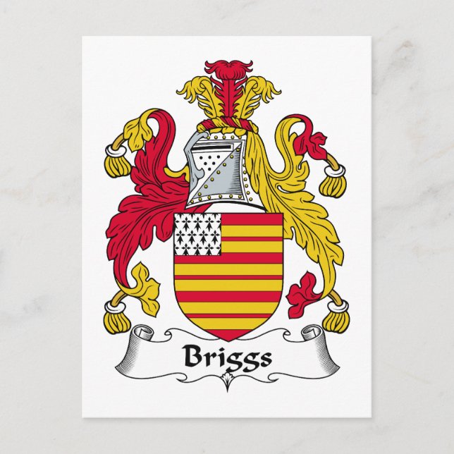 Cartão Postal Briggs Family Crest (Frente)