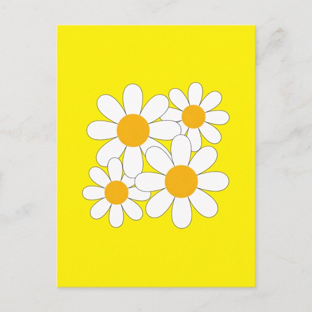 Cartão Postal Bright and Bold Daisy (Frente)