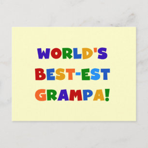 Cartão Postal "Bright Colors World's Best Grampa Gifts"