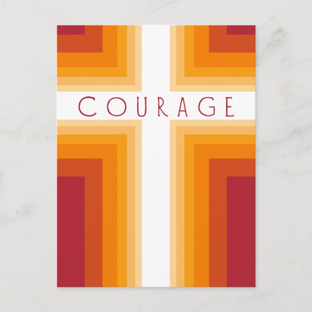 Cartão Postal Bright Courage Cross (Frente)