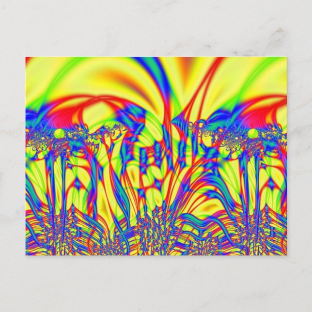 Cartão Postal Bright Fractal Art (Frente)