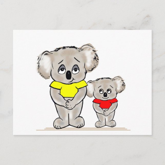 Cartão Postal Bright Koalas (Frente)