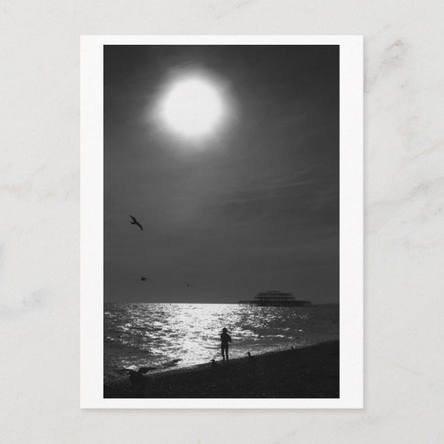 Cartão Postal Brighton Beach England (Frente)