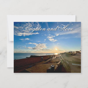 Cartão Postal Brighton e Hove Seafront Sunset Foto