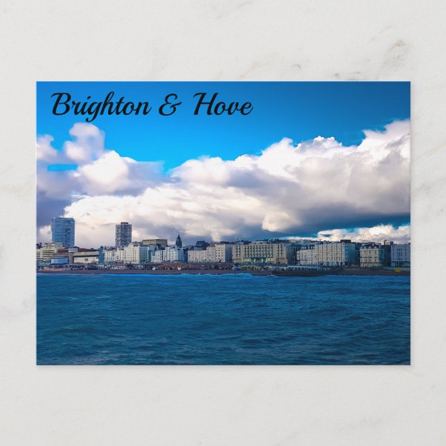 Cartão Postal Brighton e Hove Seafront tirados de Pier (Frente)