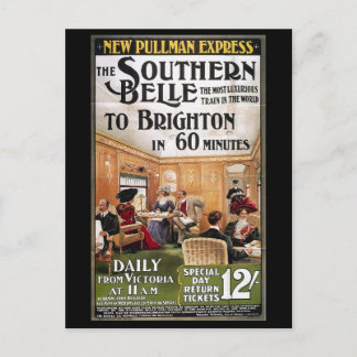 Cartão Postal Brighton, Inglaterra, Excursão de Trem