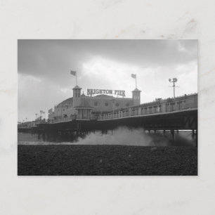 Cartão Postal Brighton Palace Pier durante uma tempestade
