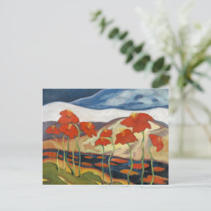 Cartão Postal Brilhante e Alegre, Paisagem com Flores,