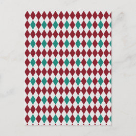 Cartão Postal Brilhante Vermelho e Azul