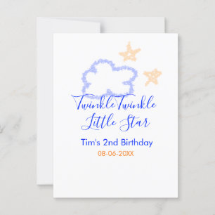 Cartão Postal Brilhe brilhe estrelinha aniversário roxo laranja