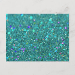 Cartão Postal Brilho Azul Teal
