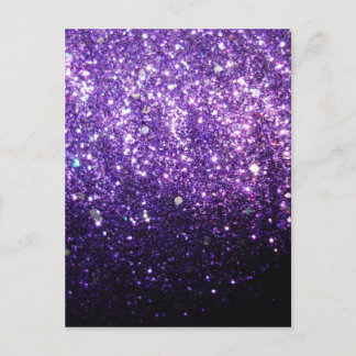 Cartão Postal brilho brilhante roxo brilhando