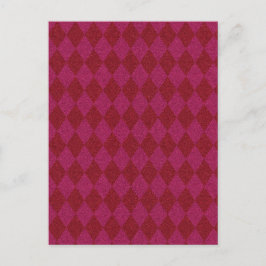 Cartão Postal Brilho de Diamante Rosa e Vermelho