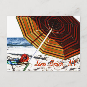 Cartão Postal "Brilho do Guarda-Sol de Praia", Jones Beach, NY C