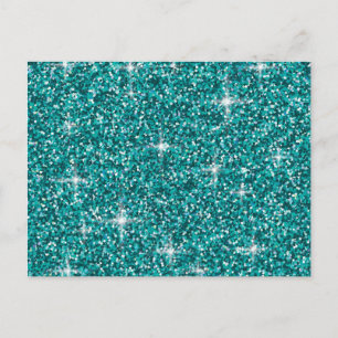 Cartão Postal Brilho iridescente verde-azulado