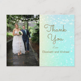 Cartão Postal Brilho Luzes Modernas Fotografia Agradecimento Cas