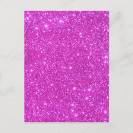 Cartão Postal Brilho Rosa Quente Brilhante CricketDiane Art