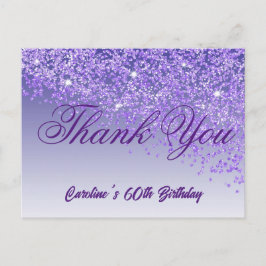 Cartão Postal Brilho Roxo, Obrigado pelo 60º Aniversário