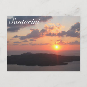 Cartão Postal Brilliant Santorini Sunset