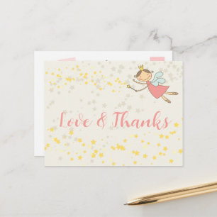 Cartão Postal Brincadeiras, Princesa Fada, Aniversário, Obrigad