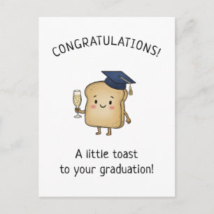 Cartão Postal Brinde Kawaii com Piada para Novo Graduado