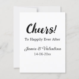 Cartão Postal Brinde para felizes para sempre adicionar nome do 