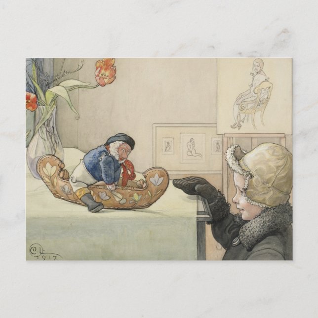 Cartão Postal Brinquedo Engraçado com Criança (Frente)